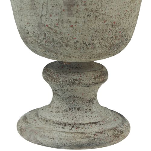 položky Hrnek starožitný kovový hrnek váza šedá/hnědá Ø18,5cm 21,5cm
