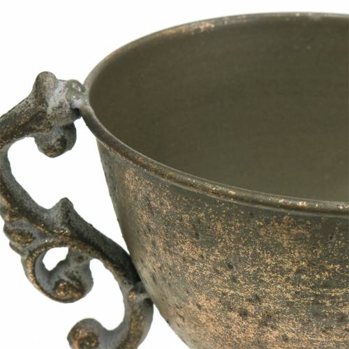 Floristik24 Kovový hrnek starozlatý Ø14cm H16cm