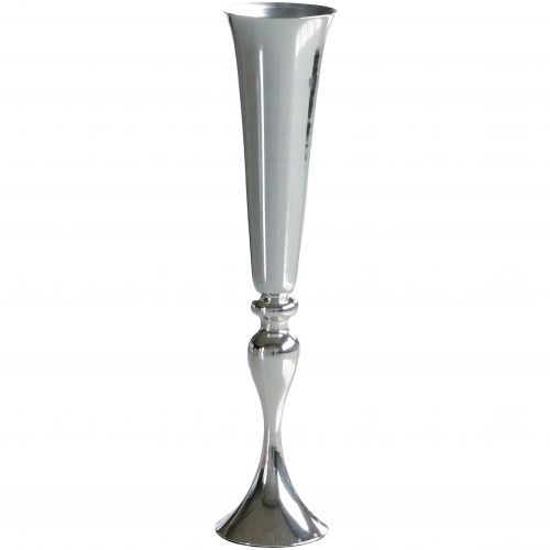 Floristik24 Váza na šálek stříbrná Ø15cm V75cm