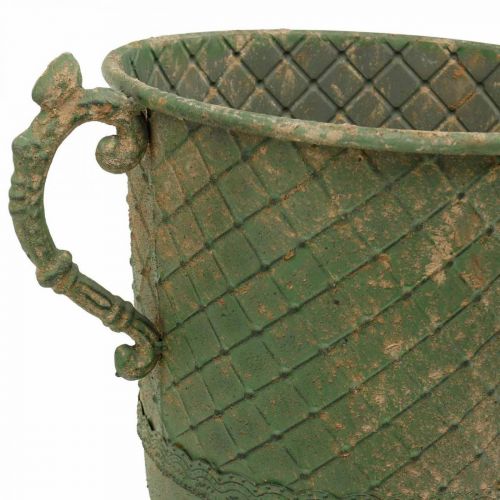 Floristik24 Kovový pohár na sázení, pohár s uchy, květináč Ø25cm H43cm
