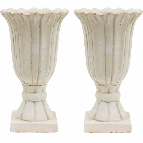 Floristik24 Dekorativní amfora, kalich na sázení, kalich džbán na sázení tulipánů Ø12cm V25,5cm 2ks