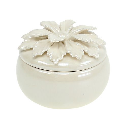 Porcelánová dóza krémová Ø7,5cm V6cm