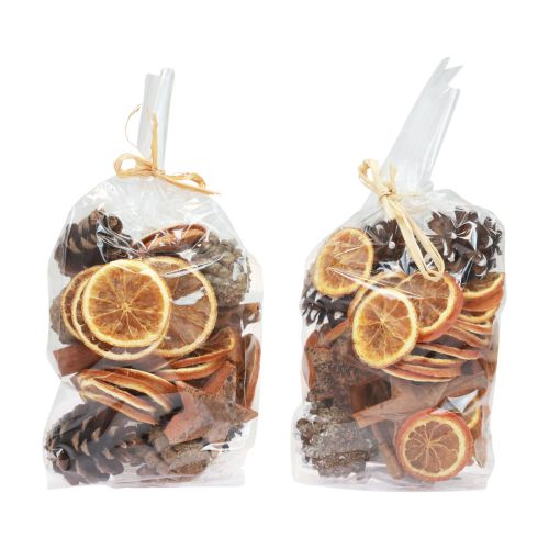 Floristik24 Potpourri vánoční šišky pomerančové plátky skořicové dřevo 150g