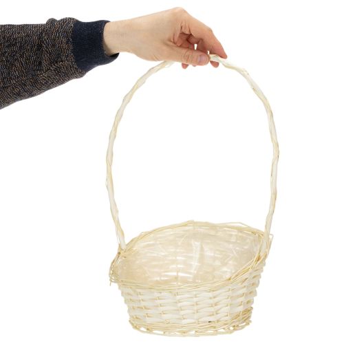 Dárkový koš 27cm x 18cm V43cm světlý | Floristik24.cz