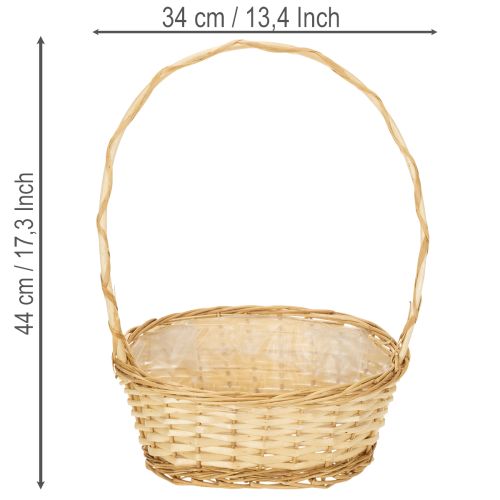 Dárkový koš cca 30 cm x 23 cm, světlá barva | Floristik24.cz
