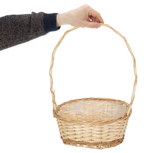 Dárkový koš cca 30 cm x 23 cm, světlá barva | Floristik24.cz