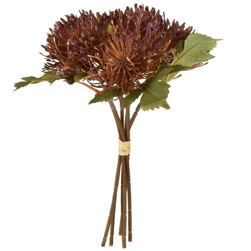 položky Umělý jehelníček Protea Leucospermum fialový 30cm 6 ks