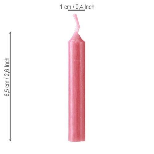 položky Svíčky pro panenky 10mm červené svíčky Wiedemann 65/10 50 kusů