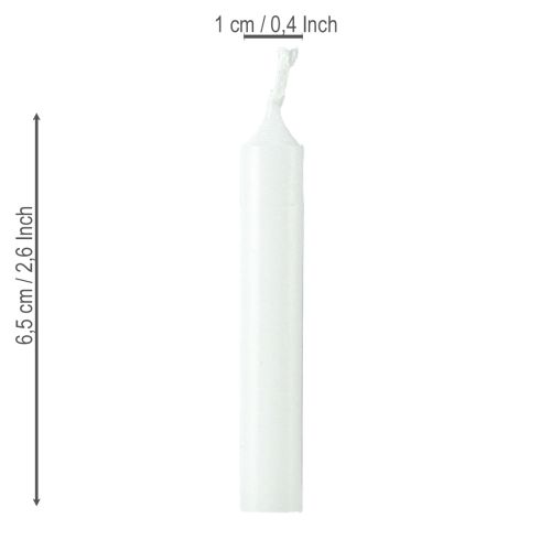 položky Svíčky pro panenky 10mm Wiedemann svíčky bílé 65/10 50 kusů