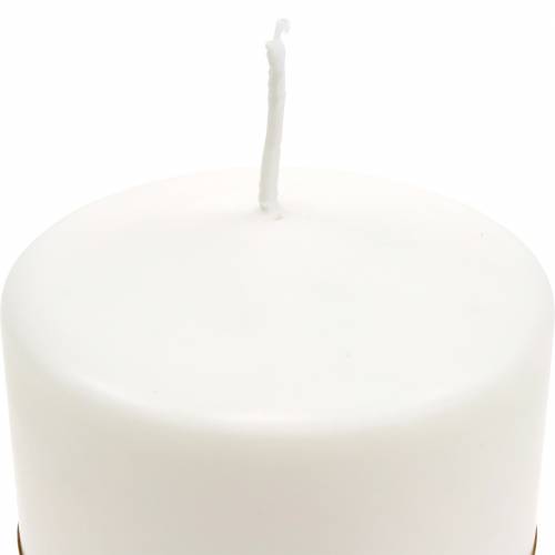 položky Stojanová svíčka PURE Nature, udržitelná přírodní svíčka vyrobená ze stearinu a řepkového vosku 90/70 mm