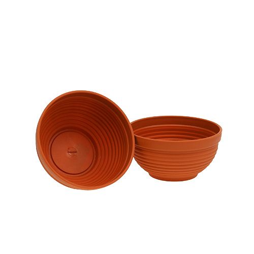 Floristik24 R-miska plastová terakota Ø15cm, 10 kusů