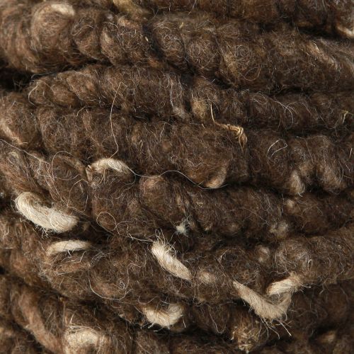 položky Šňůra RAW šňůrová vlna s jutovou ovčí vlnou hnědá 8mm 10m