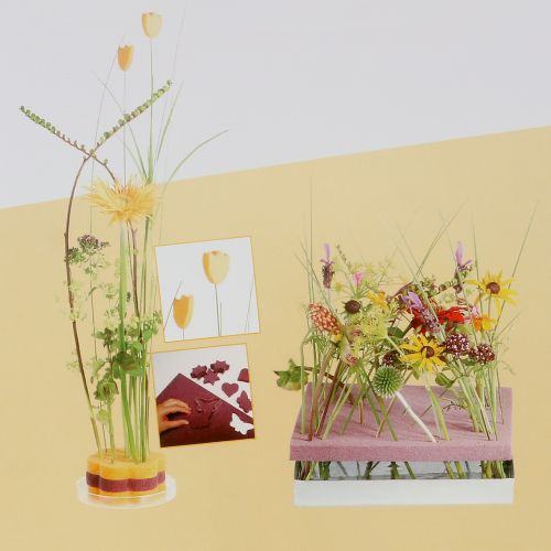 Floristik24 Květinová pěnová designová deska zelená 34,5cm × 34,5cm 3ks