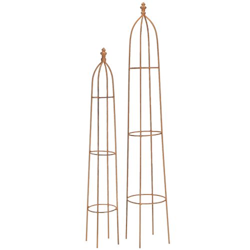 Floristik24 Trellis Metal Rust Look Obelisk 69/86cm Sada 2 ks
