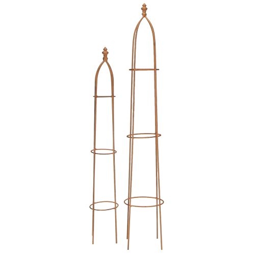 Floristik24 Trellis Metal Rust Look Obelisk 69/86cm Sada 2 ks