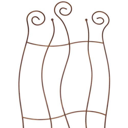 Kovová zahradní treláž se zakřiveným designem pro popínavé rostliny, 110 cm