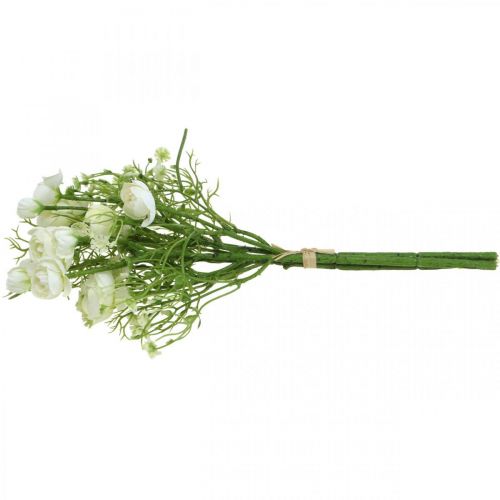 Floristik24 Kytice ranunculus umělé květiny Hedvábné květiny bílé L37cm