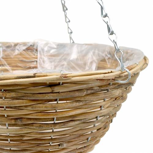 Floristik24 Ratanový závěsný koš Ø35 / Ø40cm, sada 2 ks