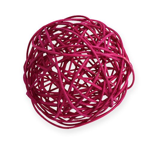 Floristik24 Ratanový míč Ø10cm Fuchsia 10ks