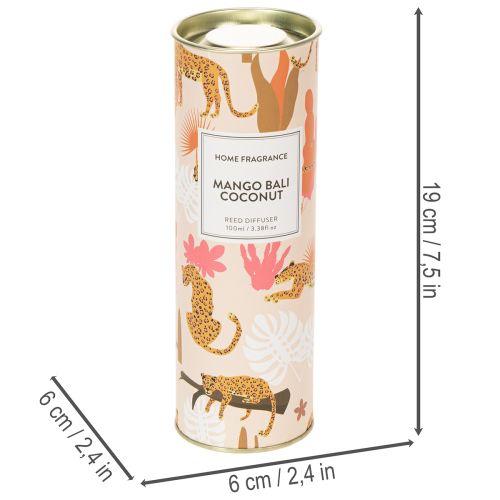 položky Difuzér do pokoje s vůní exotického kokosu a manga pro dlouhotrvající svěžest doma, 19 cm, 2 kusy