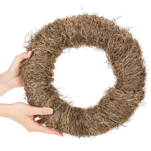 Věnec z přírodního materiálu, dekorativní věnec z přírodního materiálu pro kutilské projekty, 35 cm | Floristik24.cz