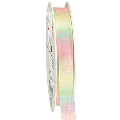 Duhová stuha pastelová dekorativní stuha dárková stuha 15mm 18m