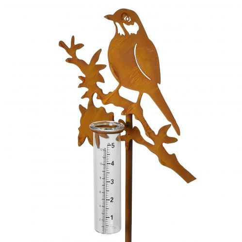 Srážkoměr zahradní hmoždinka rezavý pták 23x7,5x110cm