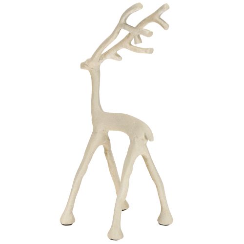 položky Dekorace soba - figurka jelena, kovová, šedá, hliněná, výška 27,5 cm