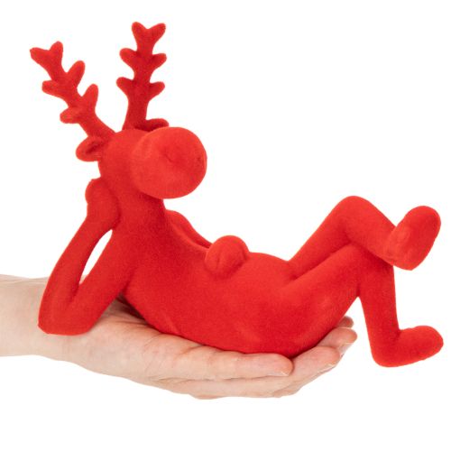 Dekorativní figurka soba, ležící, moderní design, 24 cm, 2 díly | Floristik24.cz