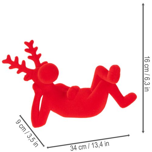 Dekorativní figurka soba, ležící, moderní design, 24 cm, 2 díly | Floristik24.cz