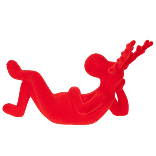 Dekorativní figurka soba, ležící, moderní design, 24 cm, 2 díly | Floristik24.cz
