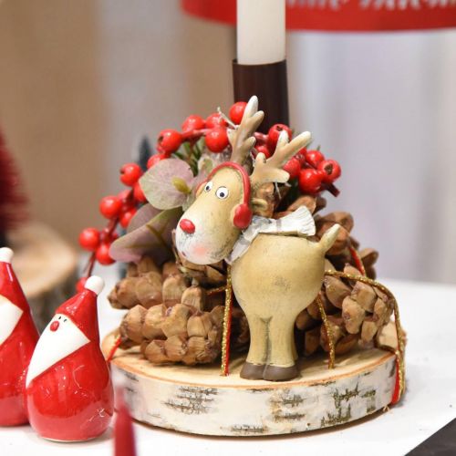 Floristik24 Deco figurka soba Vánoce s šátkem 7×4,5×12cm 4ks