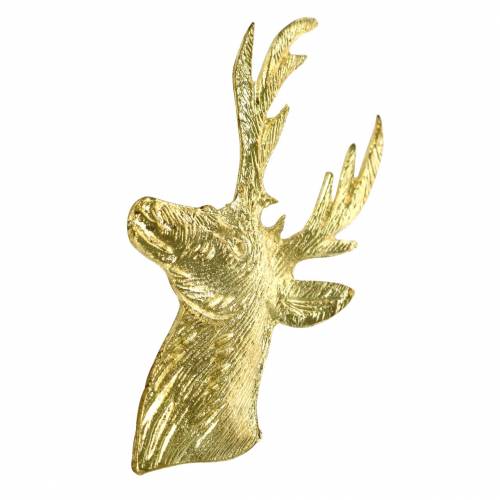 Floristik24 Ozdobné poprsí soba zlaté kovové 8cm × 4,8cm 8 ks
