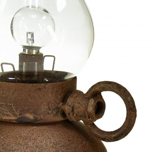 Floristik24 Retro lampa LED vintage rezavá stolní lampa Ø10cm H18,5cm