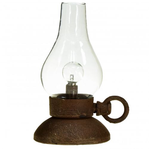 Floristik24 Retro lampa LED vintage rezavá stolní lampa Ø10cm H18,5cm