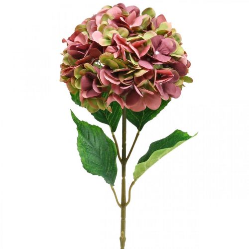 Floristik24 Hortenzie umělá růžová, bordeaux umělá květina velká 80cm