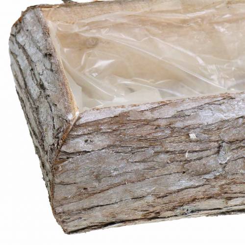 Floristik24 Květináč dřevěný, bílý praný 45 × 19 cm H10 cm