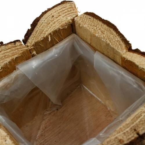 Floristik24 Kůra truhlíku na květiny truhlík dřevo 14×14cm