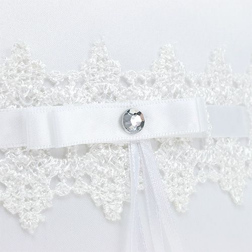 Floristik24 Prstencový polštář 20cm x 20cm bílý