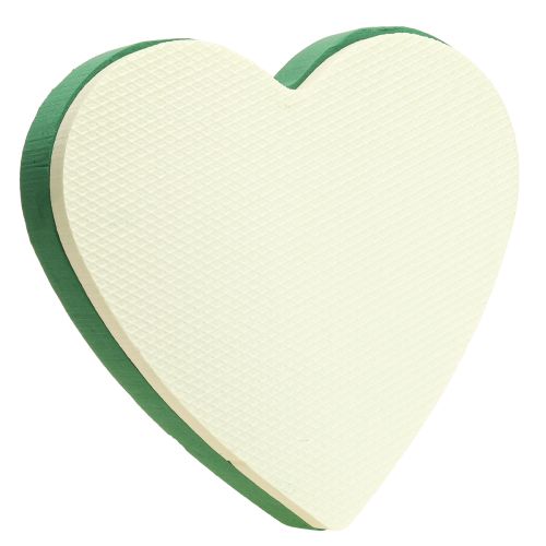 položky Romantické květinové srdce z pěny 30cm, květinová pěna, zelená, 2 kusy