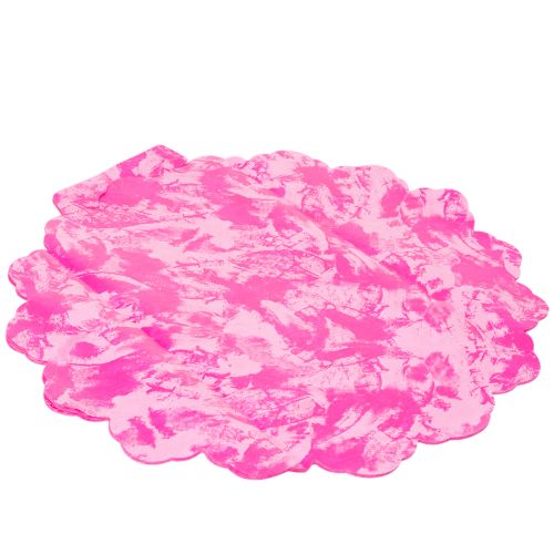 Růžový květinový límec Rondella na kytici, 48 cm