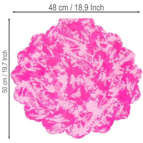 Růžový květinový límec Rondella na kytici, 48 cm | Floristik24.cz
