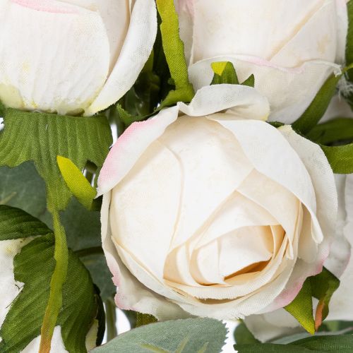 položky Umělá kytice růží pro stylovou dekoraci stolu, 31 cm, 3 kusy