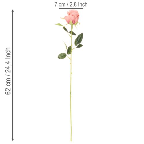Umělé růže v kytici, dlouhý stonek 62 cm, 12 kusů | Floristik24.cz