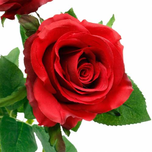 položky Červená růže umělé růže hedvábné květiny 3ks