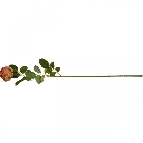 položky Umělá růže oranžová, umělá růže, dekorativní růže L74cm Ø7cm