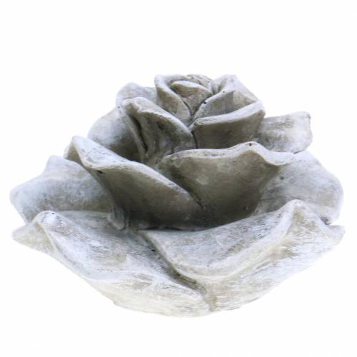 Floristik24 Deco rose šedá Ø9,3cm