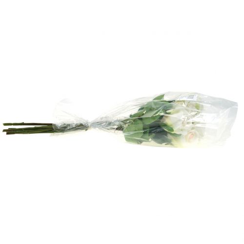 Floristik24 Umělá růže krém 44cm 6ks