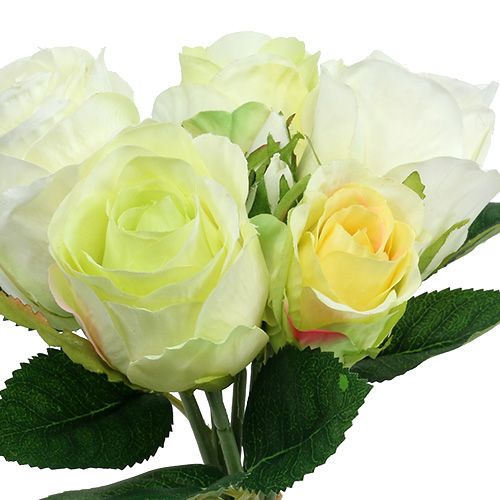 položky Hrozen růže bílo-zelený Ø15cm L25cm