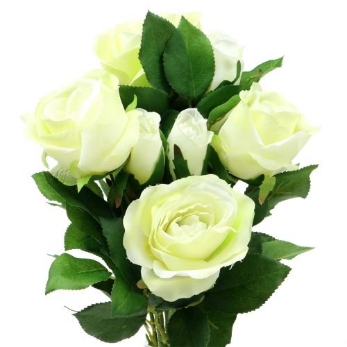 Floristik24 Krémová kytice růží 48cm